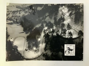 VIII Campeonatos del Mundo JMST TIROL 1963 Iluminado Luge Course Foto 9.25”x7.25” - Imagen 1 de 7