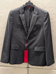 $575 HUGO BOSS Men's Black Aldon Extra Slim Fit Blazer Sport Coat 42L 50370301 - Picture 1 of 9