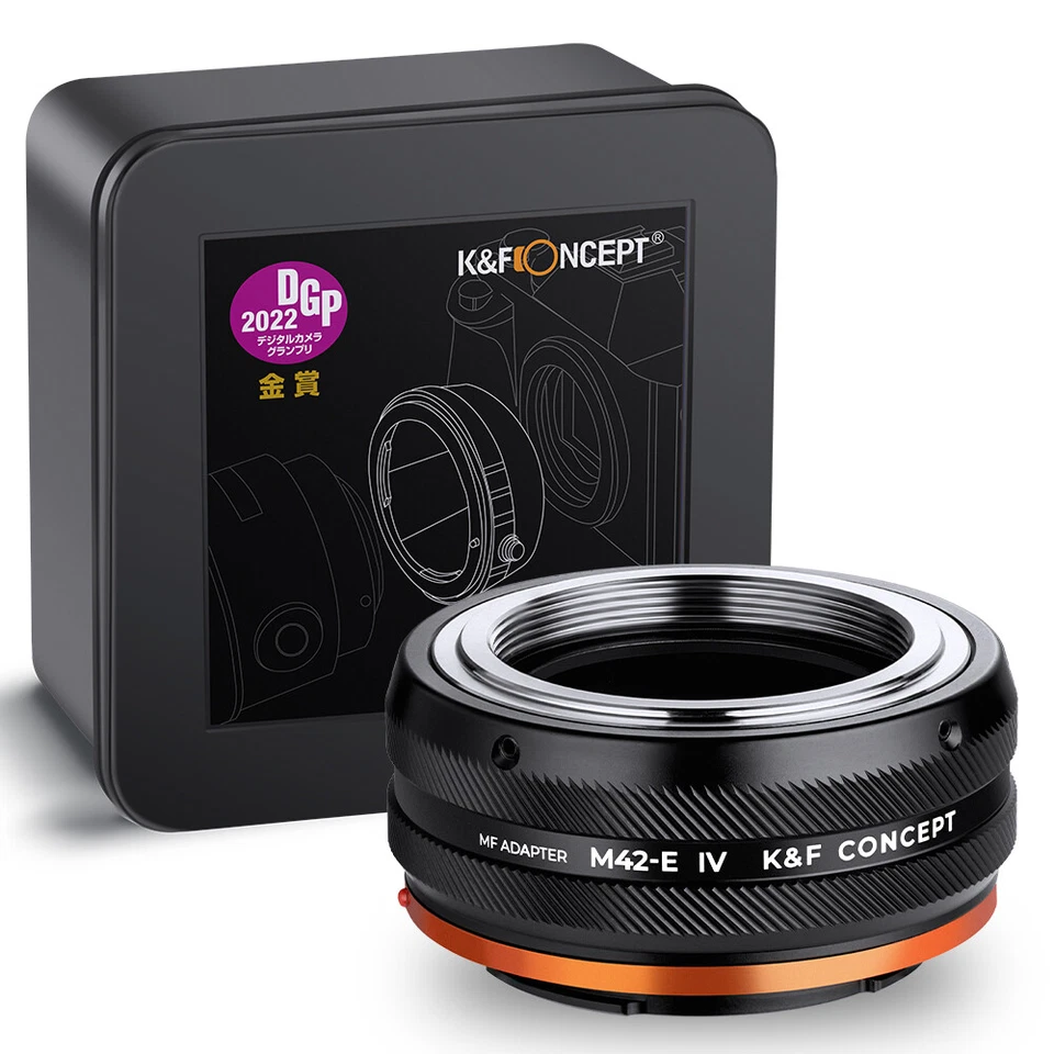 K&F Concept M42-NEX IV Lens Mount Adapter For M42 Lens to Sony E Mount Camera - Image 1 of 4