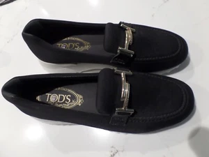 TOD'S Happy Moments by Alber Elbaz,  black loaferwhite sole, sz 41 US 10 ITALY. - Picture 1 of 9