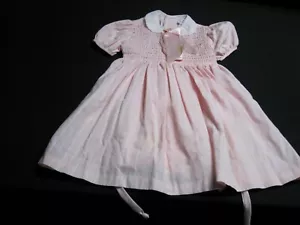 Girls Vintage JCPenny Pink striped Collared Shirt Dress Size 6X ~ 6580 - Picture 1 of 8