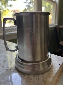 Vintage Aluminum Metal Playboy Bunny Beer Stein Tankard Mug Cup w/Glass Bottom - Picture 1 of 10