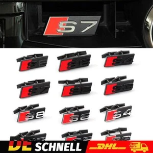 Schriftzug Emblem Vorne Kühlergrill Grill Abzeichen Silber, Schwarz Für Audi S - Bild 1 von 20
