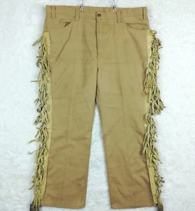 Vintage Levi's Herren Hose 546 braun Indianer Cowboy Western Fransen 44x30 - Bild 1 von 15