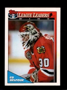1991-92 Topps #271 Ed Belfour NMMT Blackhawks LL HOF *X117275 - Picture 1 of 2