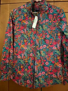 J CREW Sz XXS RARE Liberty Art Fabrics Floral Print Blouse $110+ - Picture 1 of 5