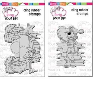 Stampendous Cling Stamps "WF Hammock" PLCR02 and "WF Pirate Boy" PLCP10 - Picture 1 of 3