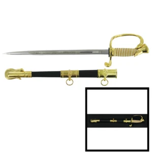 GENUINE U.S. NAVY LETTER OPENER: NAVY SWORD WITH SCABBARD - Picture 1 of 1
