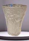 Vintage Joseph Inwald  Barolac Frosted Glass Forest Vase High Relief Trees 1930