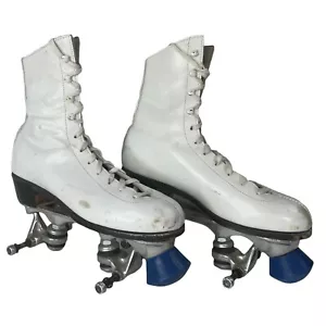 Vintage Pacer 69844 Leather Skates Size 6 White, No Wheels - Picture 1 of 10
