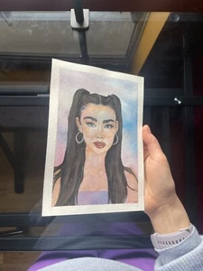 Madison Bier Aquarell Porträt Gemälde Originalkunst @jennstarrart - Bild 1 von 2