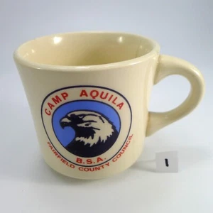 Vintage Boy Scout coffee mug: Camp Aquila Fairfield Council, CT 1970's – 80's. - Picture 1 of 7