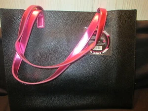 SEIDENELEMENTE HOLIDAY TASCHE von Sally Beauty schwarz mit heißrosa Griffen neu mit Etikett - Bild 1 von 4