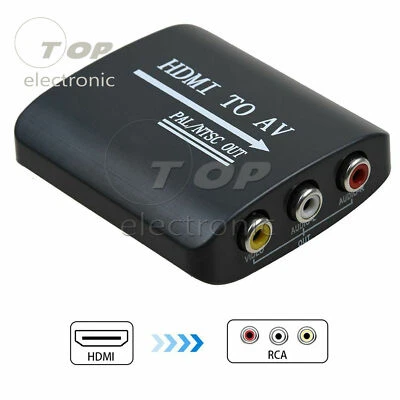 Mini HDMI zu AV 1080P CVBS RCA Composite Video Audio Adapter Konverter TV DVD - Bild 1 von 4