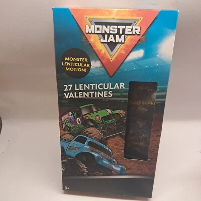  Monster Jam  Valentines Day Cards Lenticular Valentines Grave Digger NEW! MAX D - Image 1 of 4