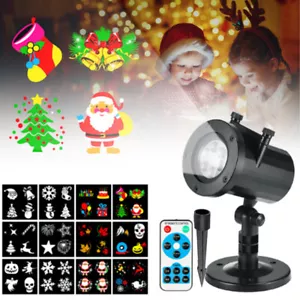 Xmas Patterns Outdoor Christmas Projector Lights Laser Led Lamp Party Waterproof - Picture 1 of 14