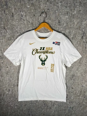 Nike Milwaukee Bucks 2021 NBA Finals Short Sleeve Championship T-Shirt Sz Large Cover