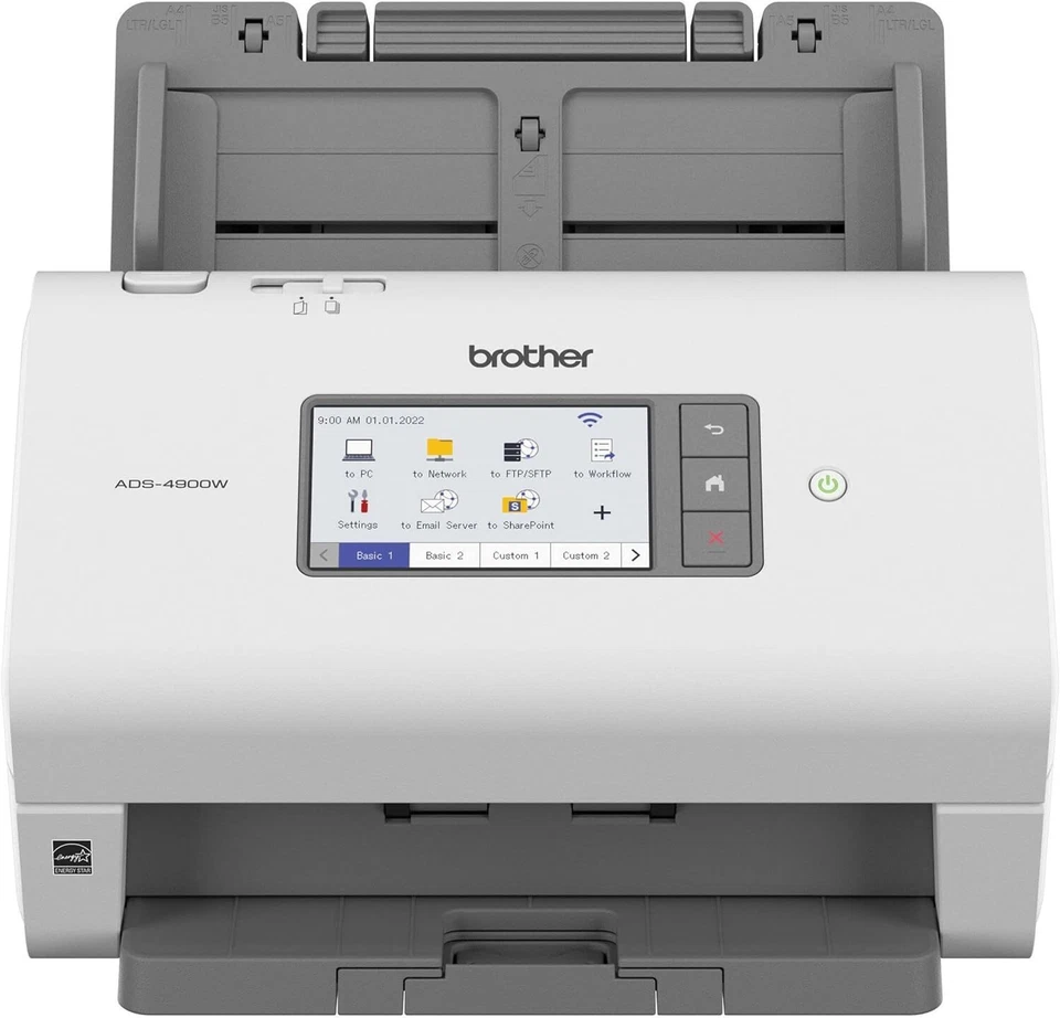 Brother ADS-4900W High-Speed Wireless Desktop Scanner, Used- Tray broken - Image 1 of 4
