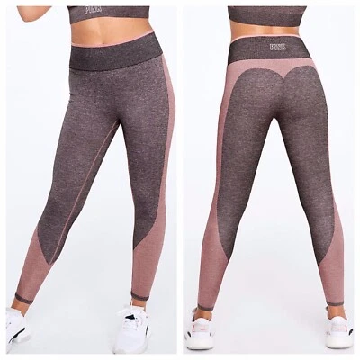VS VICTORIAS SECRET PINK SEAMLESS WORKOUT PANT TIGHT LEGGING SWEATS L — 第 1/4 张图片