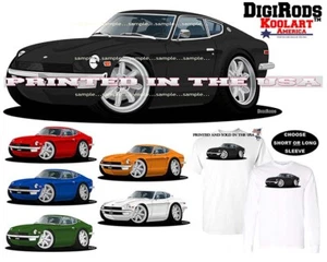 Camiseta Datsun 240 240Z Classic Sport Series DigiRods / Koolart Cartoon Car S-5X - Imagen 1 de 7
