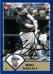 2003 Topps Traded Baseball Mike Difelice Kansas City Royals #T54 Signed