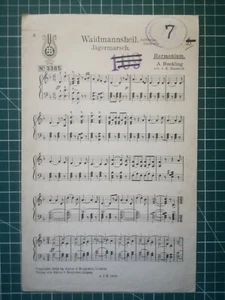 ancienne partition orgue - A Reckling - Waidmannsheil Jädermarsch - Imagen 1 de 1