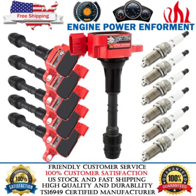 6x Ignition Coil & Iridium Spark Plug For Infiniti M35 G35 I35 FX35 3.5L UF349 - Изображение 1 из 4
