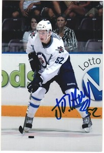 Ivan Telegin Autographed 4x6 Color Photo Winnipeg Jets #52 White B