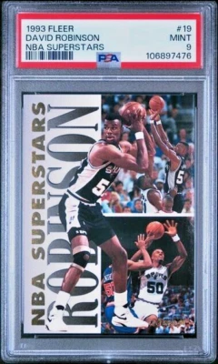 David Robinson 1993 Fleer NBA Superstars No19 - Spurs HOF PSA 9 - Изображение 1 из 3