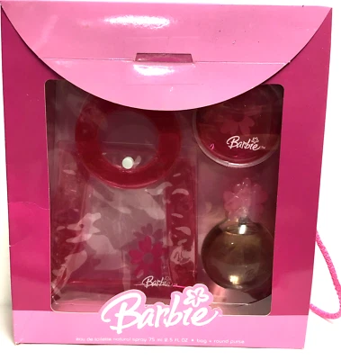 NUEVO Barbie EDT SPRAY NATURAL 2.5 FL oz + BOLSA + MONEDERO REDONDO NUEVO EN PAQUETE Foto 1 de 3