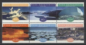 ROSS DEPENDENCY 1998 ICE FORMATIONS SETENANT BLOCK 6UHM (ID:097/RD081) - Picture 1 of 1