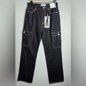 S.O.N.G. High Rise Carpenter 90’s Boyfriend Cut Pants Black Women’s Gr. 7/28 - Bild 1 von 12