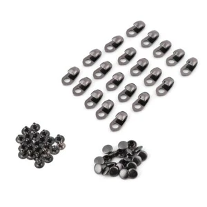 20 Pcs Boot Lace Hooks Shoe Boot Lace Buckles Fittings with Rivets for Repair - Picture 1 of 9