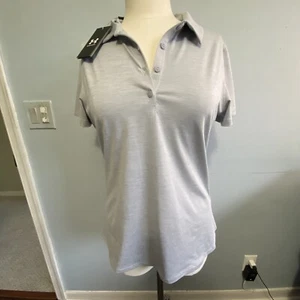 NEW Under Armour Women's Short Sleeve Golf Polo Style UW0509 Gray Medium NWT - Picture 1 of 6