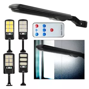 Solar Flood Light Motion Sensor Control Security Wall Street Yard Outdoor Lamp - Picture 1 of 33