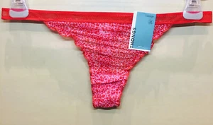 Ladies Thong Small Sheer Knickers Valentines Lingerie Underwear Panties UK 8 - Picture 1 of 7