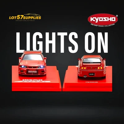 Kyosho Nismo 400R R33 Tokyo Auto Show KL 2024 Exclusive Red Light Version 1:64 - Image 1 of 4