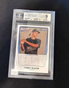 Perfect Game All American Pre Rookie Corey Seager BGS 9/10 2011 impresión rara - Imagen 1 de 2