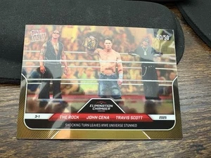 2025 Topps Now WWE The Rock John Cena Travis Scott Shocking Turn 50/50 *Bookend* - Picture 1 of 3