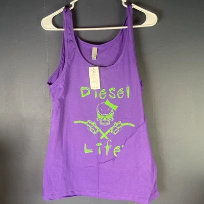 Next Level Apparel Diesel Life Purple Womens Tank Top XXL XL - Imagem 1 de 4