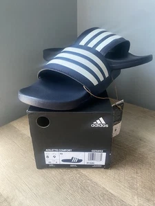 Nuevo en caja Adidas Adilette Comfort Slides - Azul marino - Hombre 8/Mujer 9 - Imagen 1 de 6
