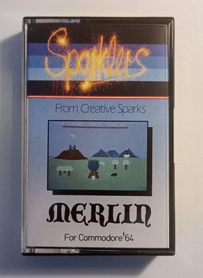MERLIN  - RARE Sparklers - Commodore 64 C64 C128 - TESTED See photos - Image 1 of 4