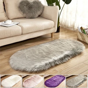 Flauschige Teppich Langflor Hochflor Soft Shaggy Fell Fußmatte Läufer Wohnzimmer - Bild 1 von 16