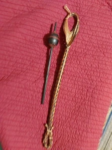  VINTAGE NATIVE AMERICAN HANDMADE GOURD RATTLE SHAKER & HOLDER SHAMAN  - Picture 1 of 6