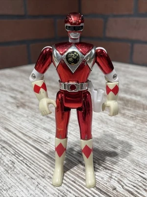 ВИНТАЖНАЯ экшн-фигурка Mighty Morphin Power Rangers Red Ranger 5,5 дюйма 1995 МЕТАЛЛИК - Изображение 1 из 4