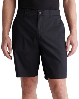 Pantalones Cortos Chinos Calvin Klein Para Hombres Refinados Calce Ajustado 9" Entrepierna 30 Negros Belleza - Nuevos con Etiquetas Foto 1 de 3