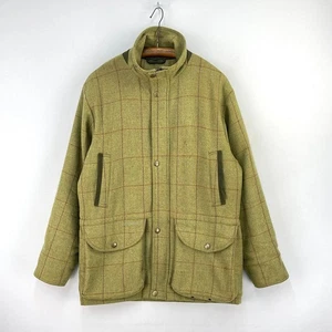 E J Churchill Tweed Coat Mens Medium Green Thrie Estaits Shooting Field Jacket - Picture 1 of 24