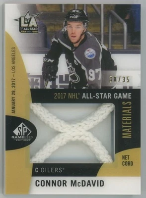 2017-18 SP GAME USED Connor McDavid ALL-STAR GAME MATERIALS NET CORD /35 - Image 1 of 2