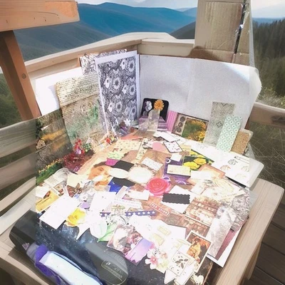 Junk Journaling 250 Piece LOT!! Vintage Ephemera, Stickers, Tags, Embellishments - Image 1 of 4