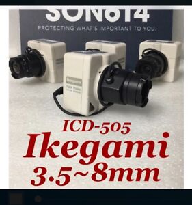 IKEGAMI ICD-505 CCTV Color Camera W/3.5-8mm Varifocal Lens 520TVL TESTED!